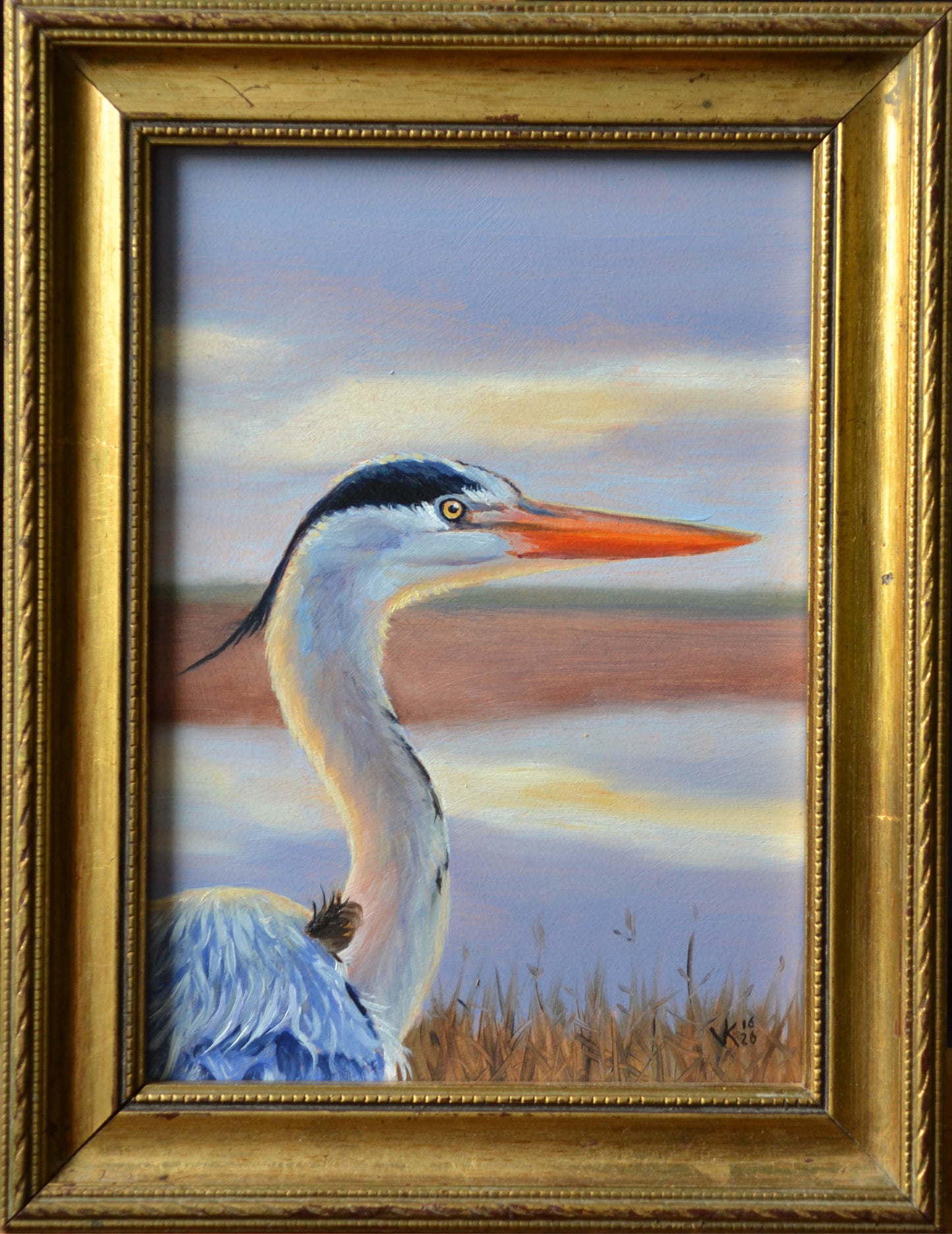 Schilderij Blauwe reiger - 16