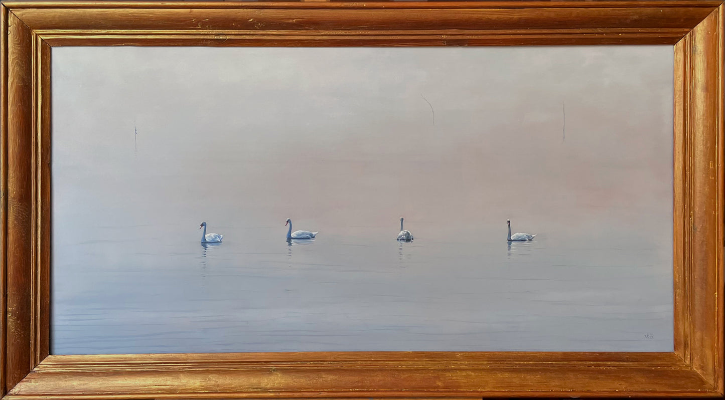 Schilderij Zwanen