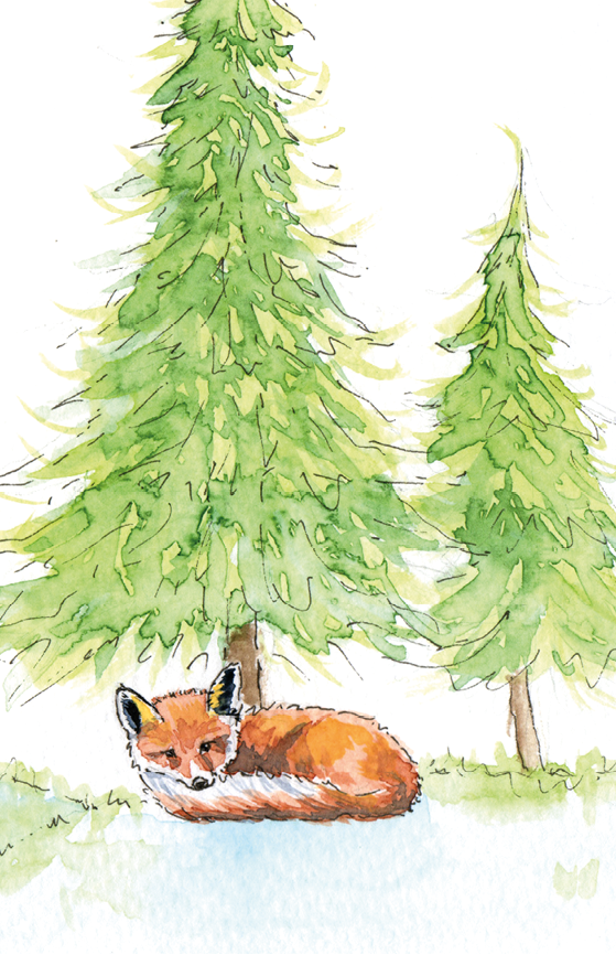 Kerstkaart Vos 1