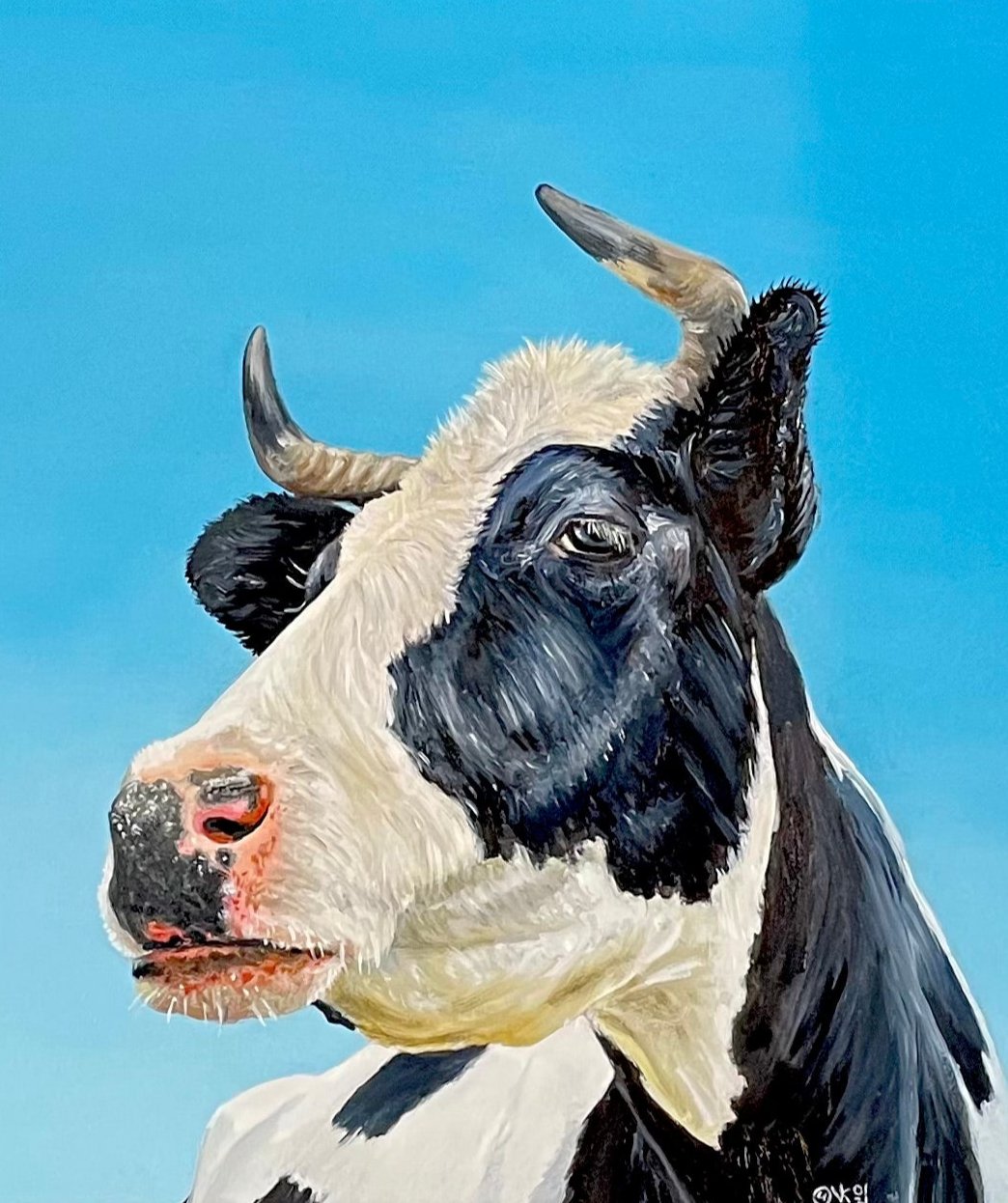 Schilderij Koe