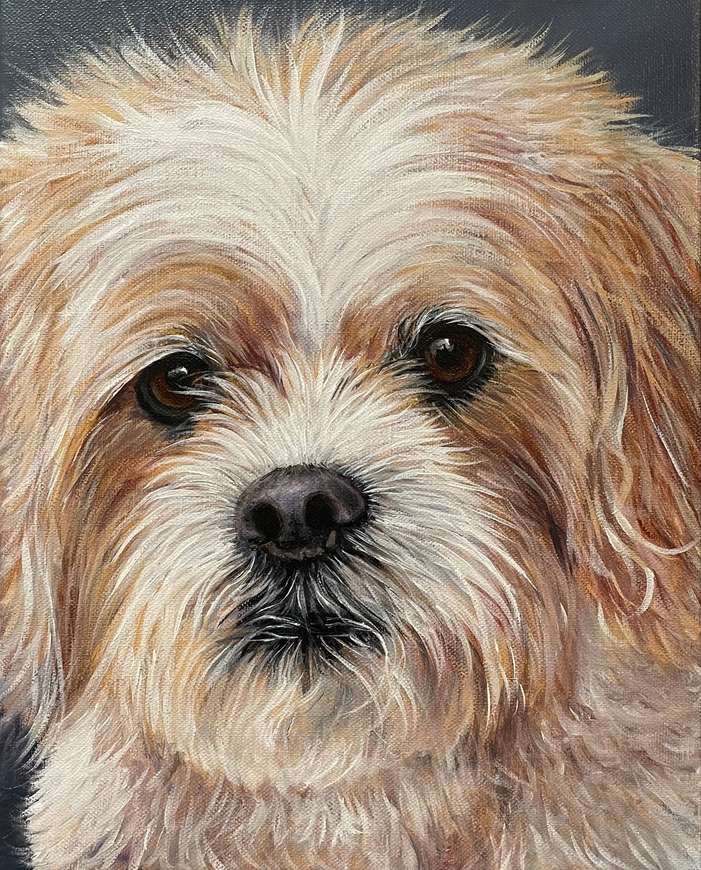 Schilderij Hond Tiba