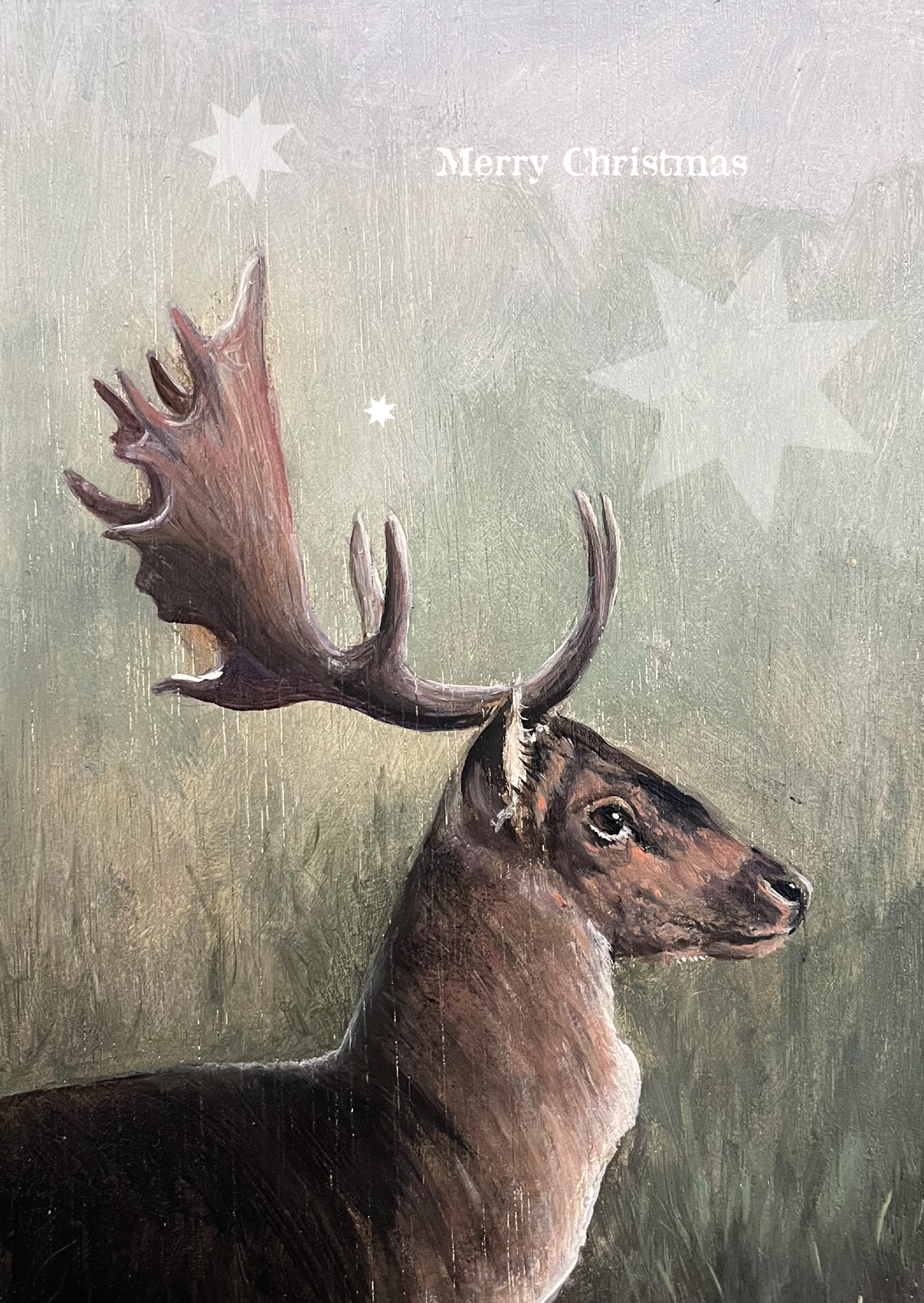 Kerstkaart Hert 2
