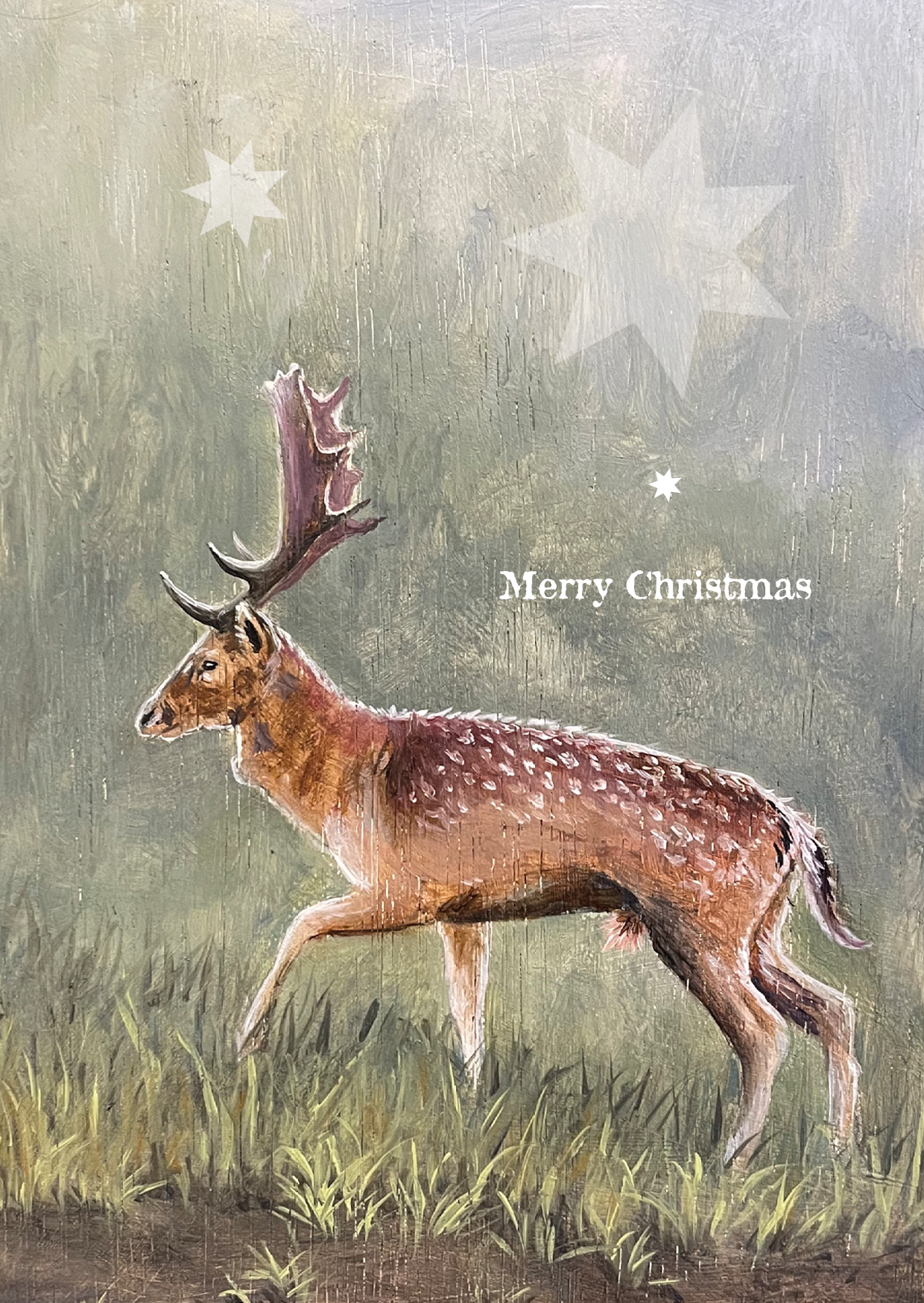 Kerstkaart Hert 5