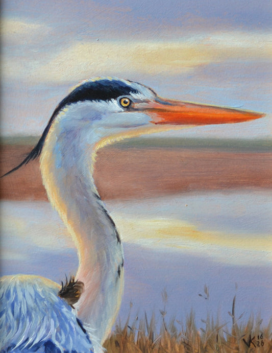 Schilderij Blauwe reiger - 16