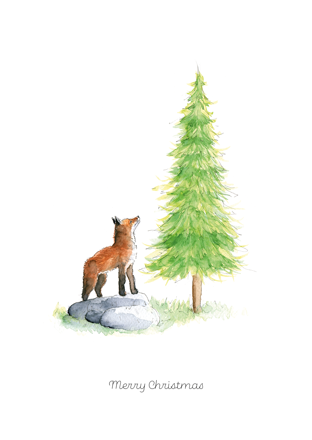 Kerstkaart Vos 2