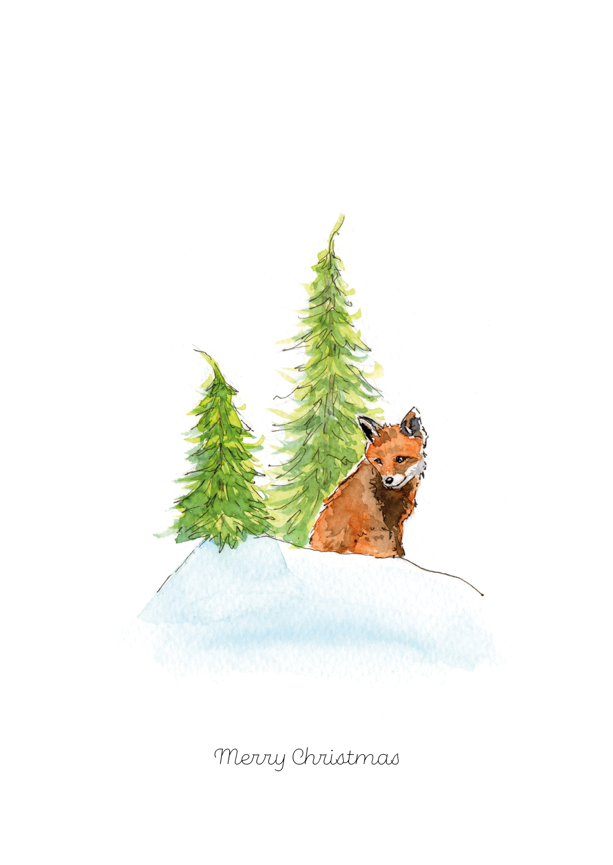 Kerstkaart Vos 4