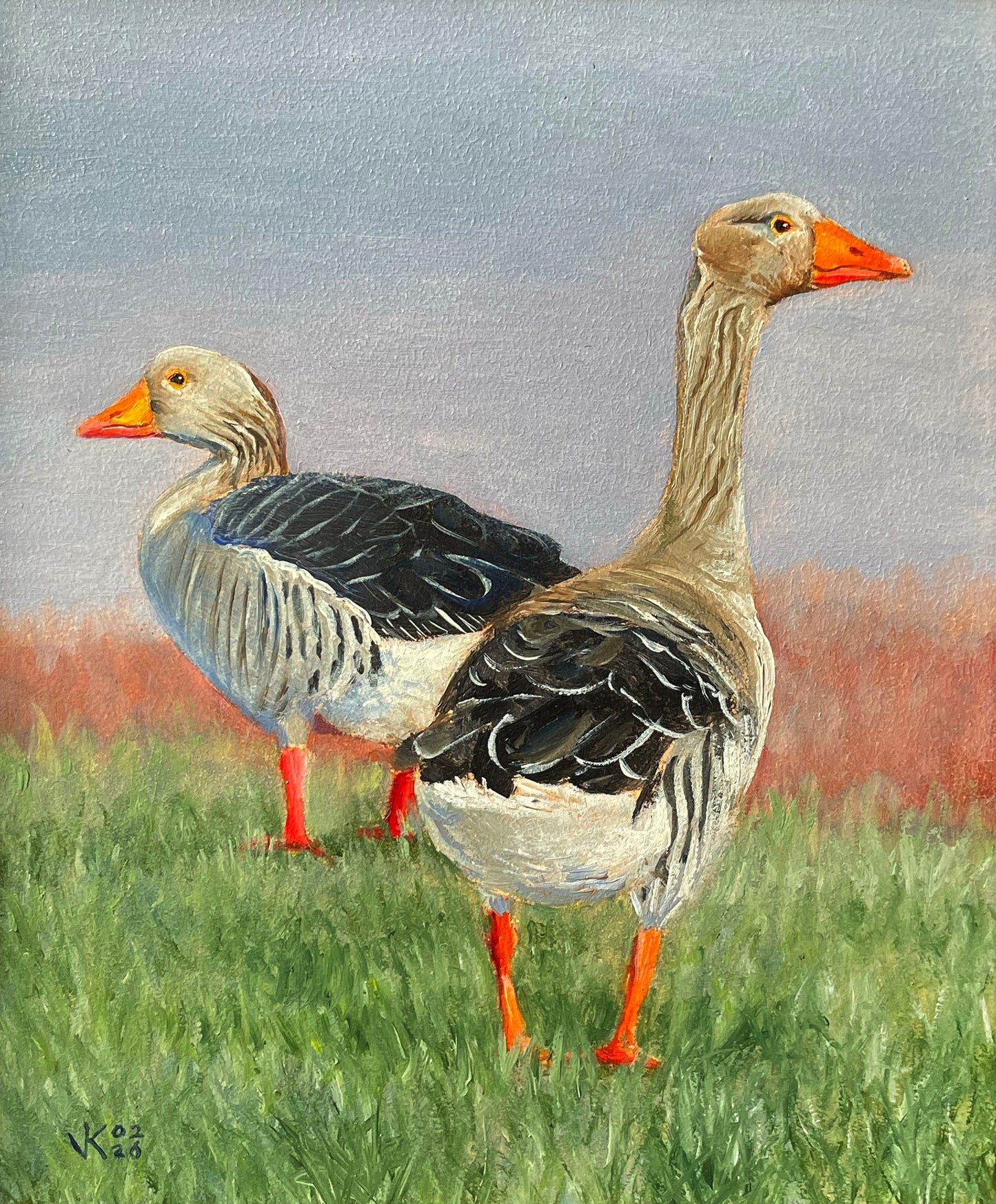 Schilderij Ganzen - 02