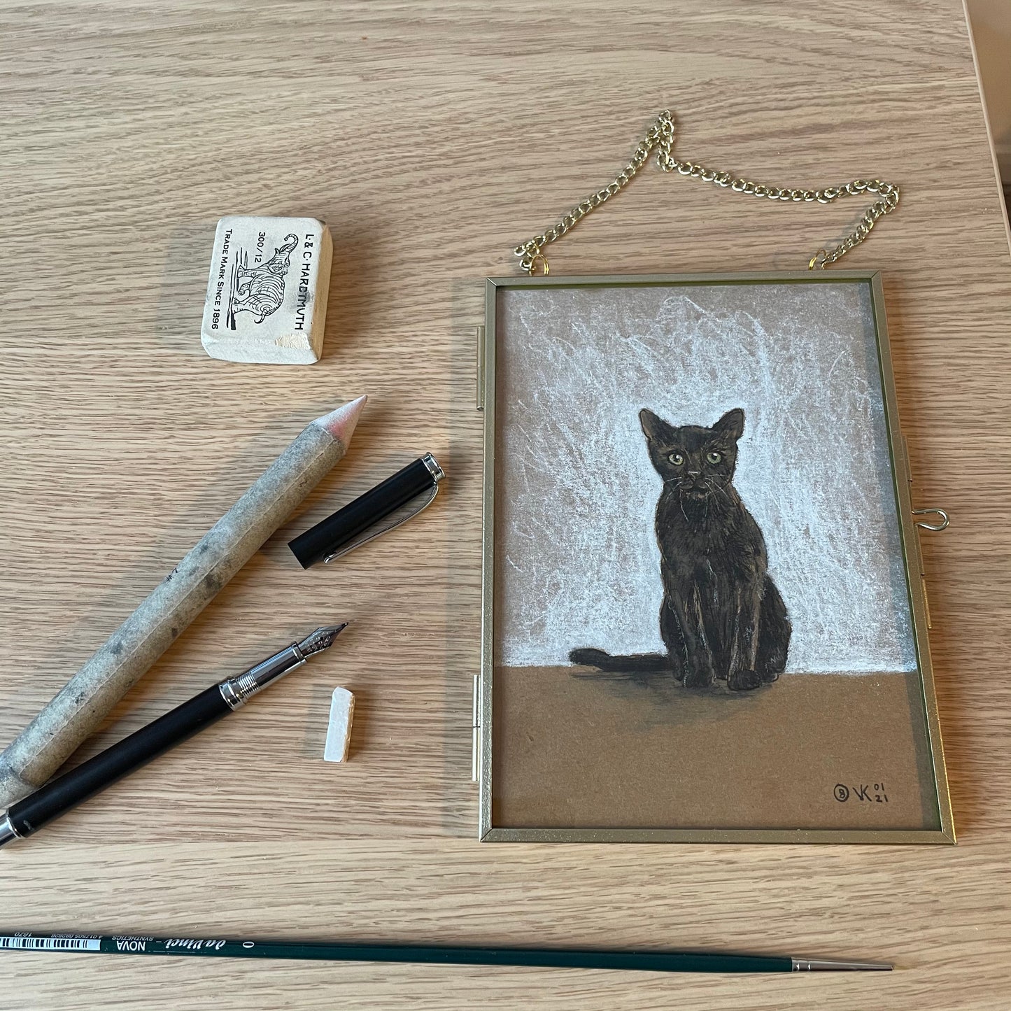 Tekening Zwarte kat