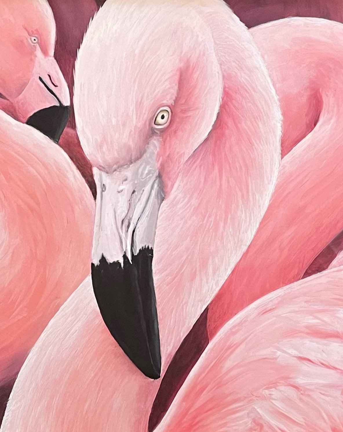 Schilderij Flamingo