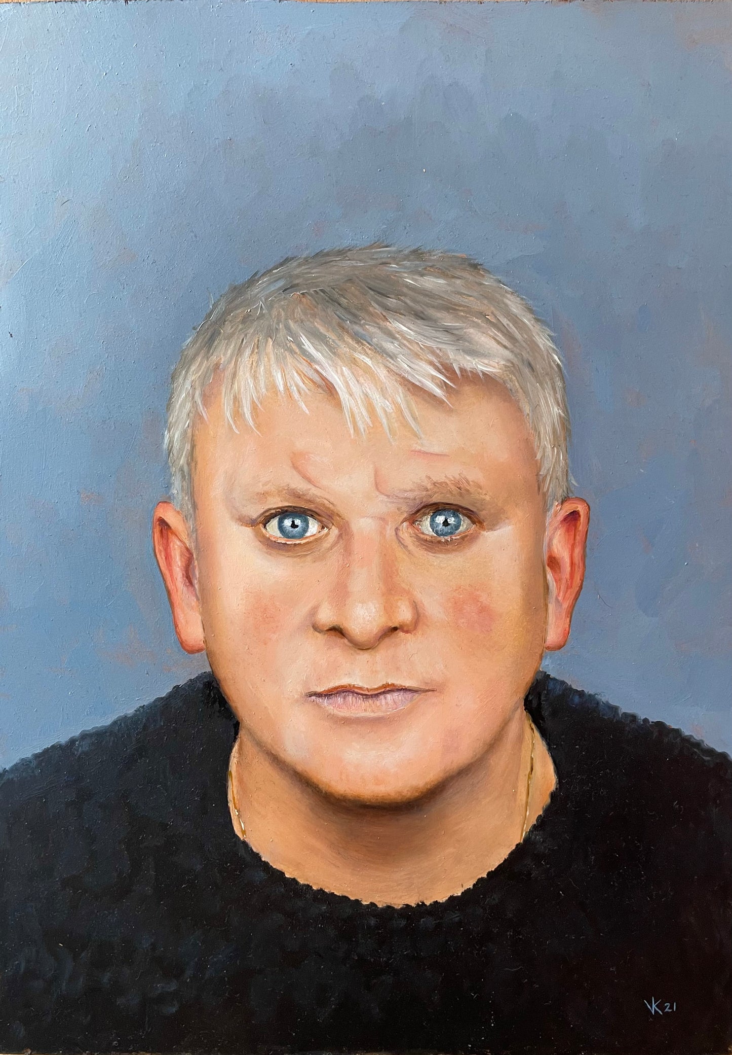 Schilderij portret Bert