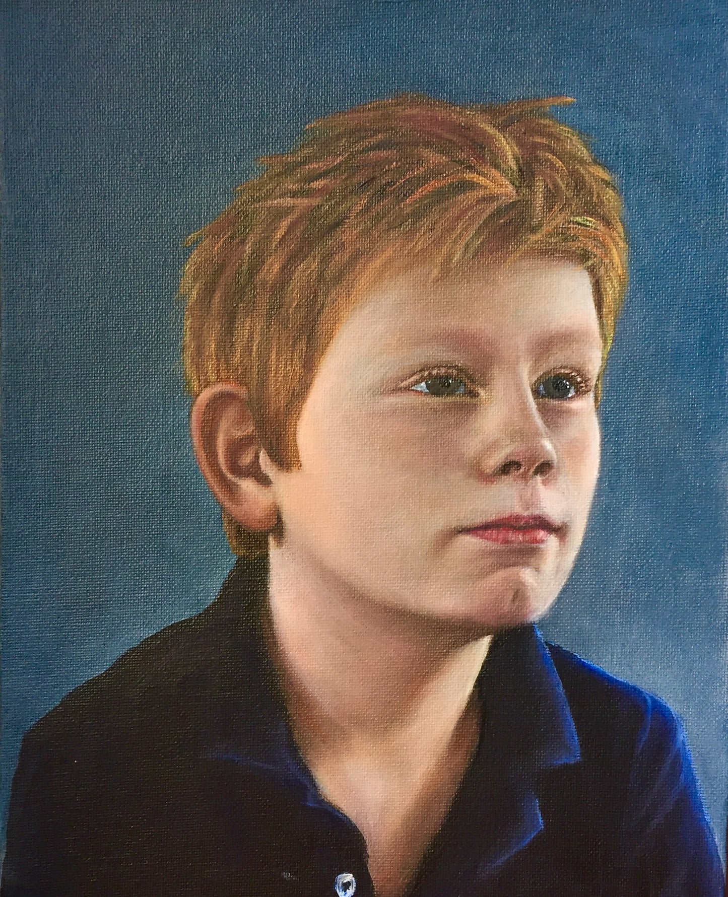 Schilderij portret Lars