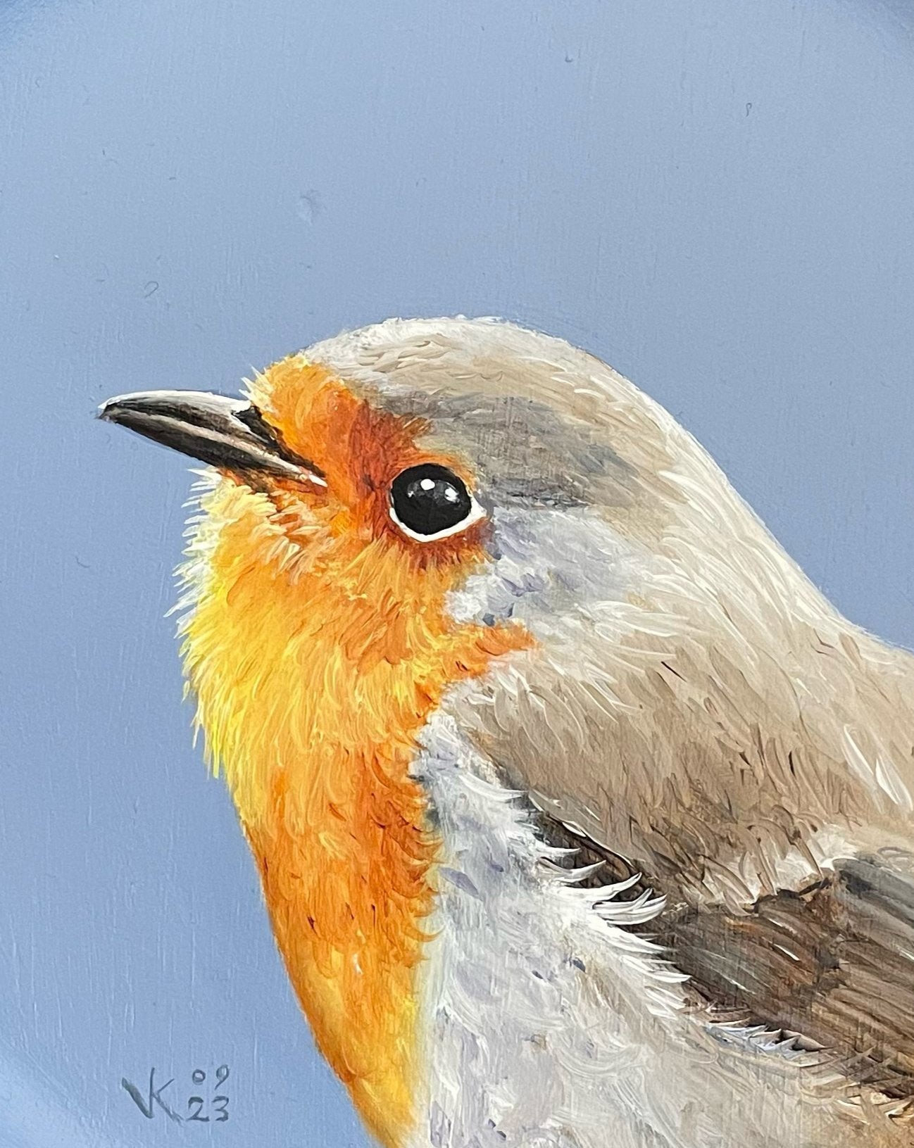 Schilderij Roodborst