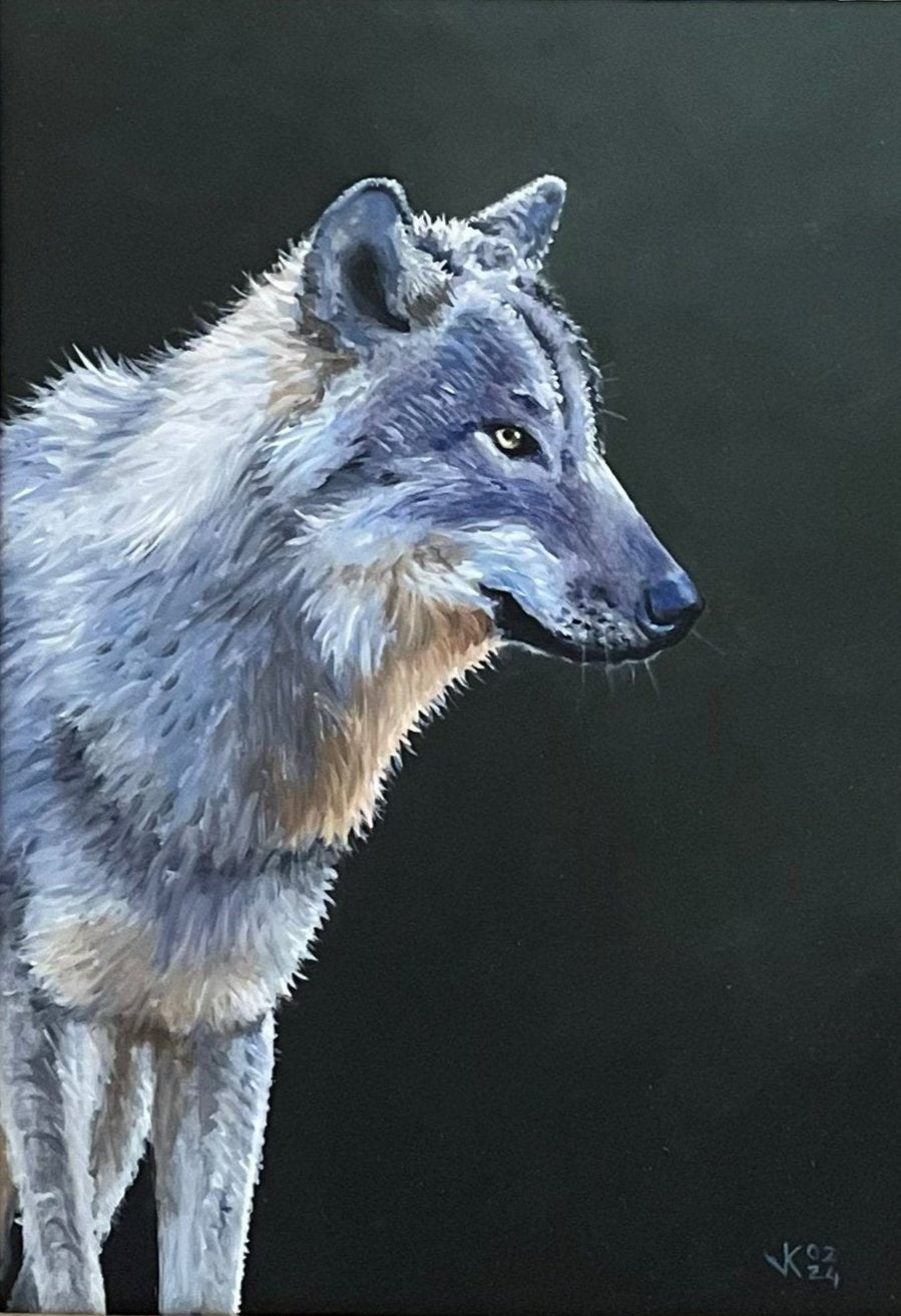 Schilderij Wolf