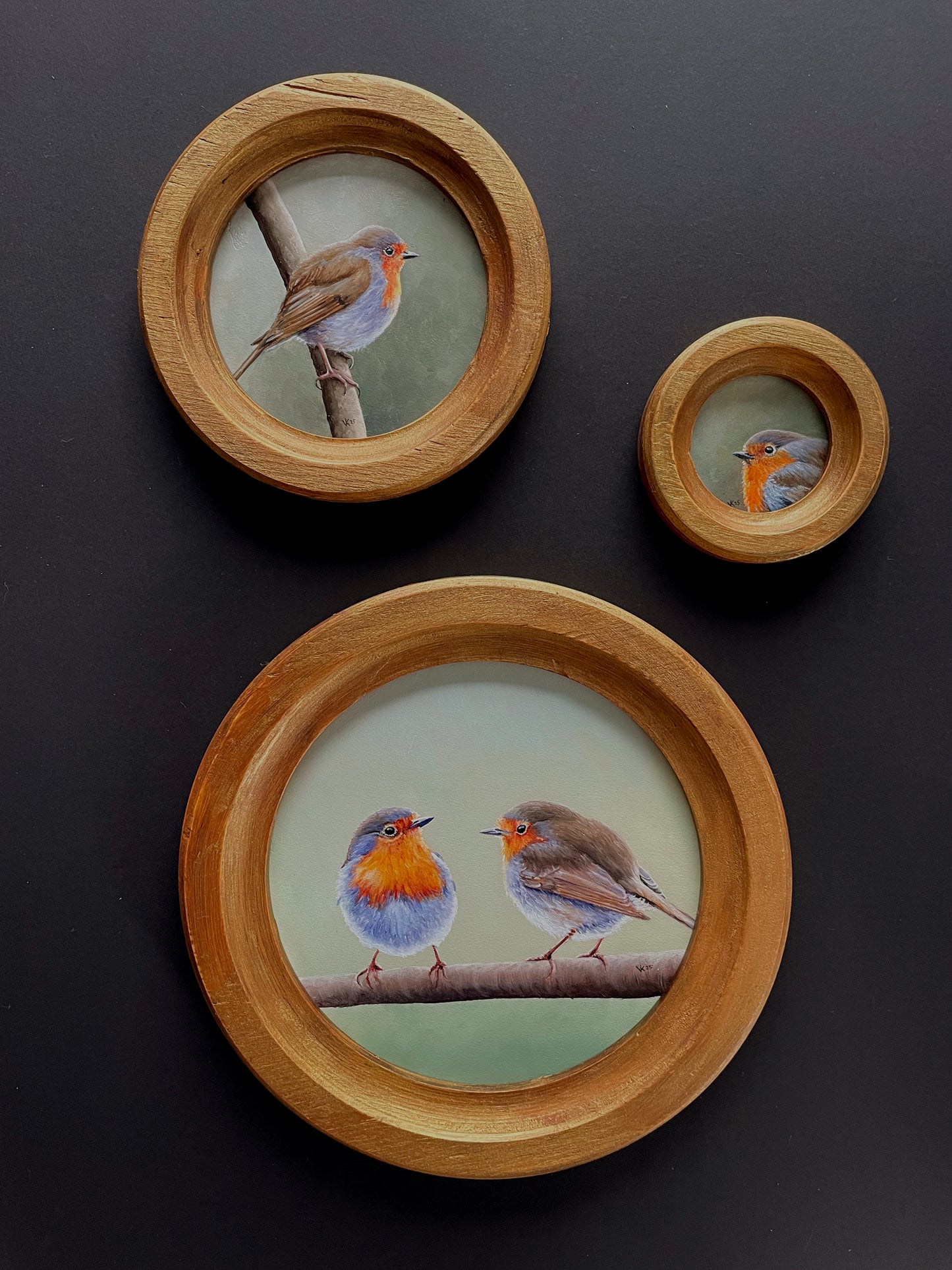 Schilderij Roodborst S