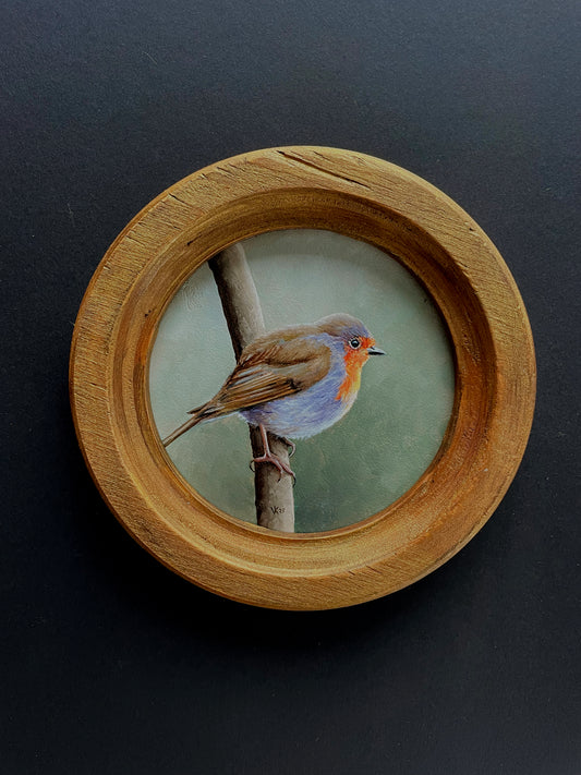 Schilderij Roodborst M