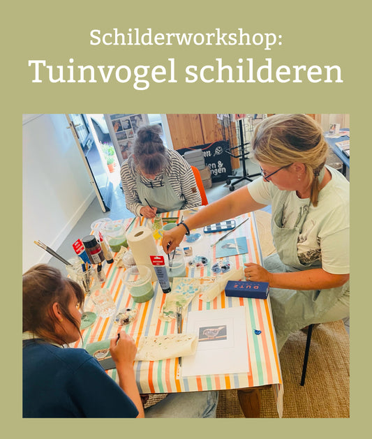 Workshop Tuinvogel schilderen
